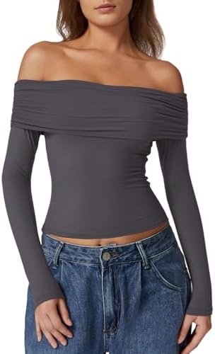 Cropped Long Sleeve Top Double Lined Sexy Fitted