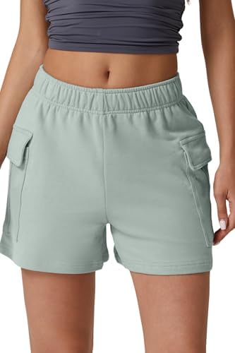 Elastic Waist Drawstring Shorts Cotton Sweat Shorts