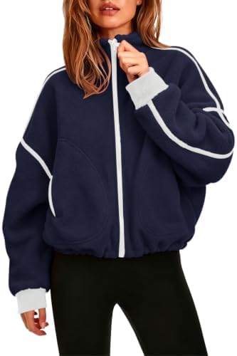 Fleece Jacket Warm Zip Up Sherpa Jacket Long Sleeve