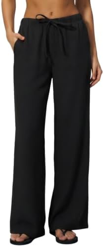 Flowy Drape Wrinkle-Free Wide Leg Pants High Rise