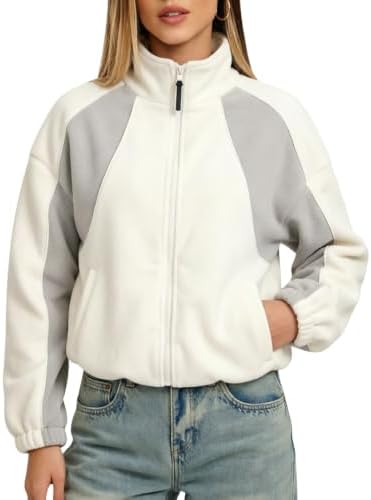 Full Zip Sherpa Fleece Jacket Cozy Long Sleeve