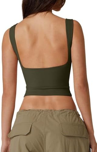 Going Out Tank Sleeveless Open Back Trendy Cropped