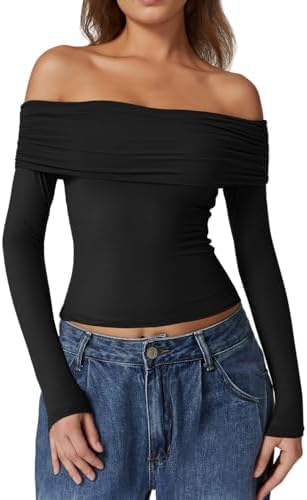 Going Out Tops Off The Shoulder Long Sleeve T Shirt