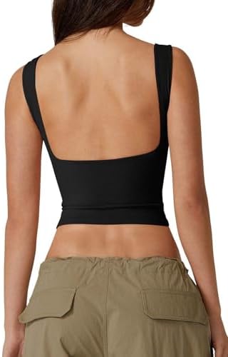 High Neck Open Back Cropped Tops Sleeveless Summer