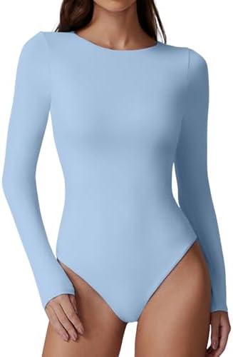 Long Sleeve Body Suit Round Neck Fall Going Out