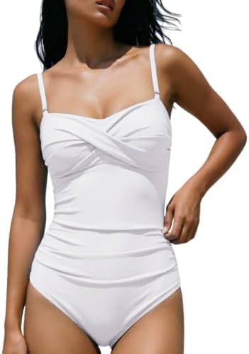One Piece Swimsuit Tummy Control Ruched Bathing