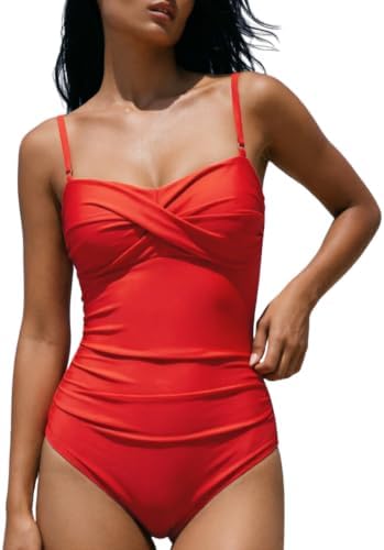 One Piece Swimsuits Tummy Control Ruched Bathing