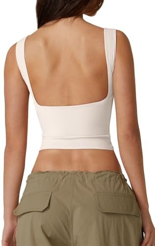 Sleeveless Top for Open Back High Neck Tee Shirt