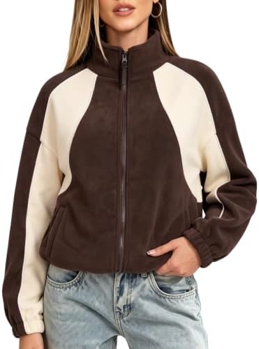 Soft Full Zip Fleece Jacket Casual Long Sleeve
