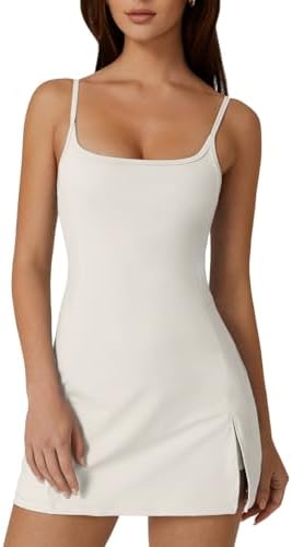 Spaghetti Strap Tennis Dress with Shorts Workout