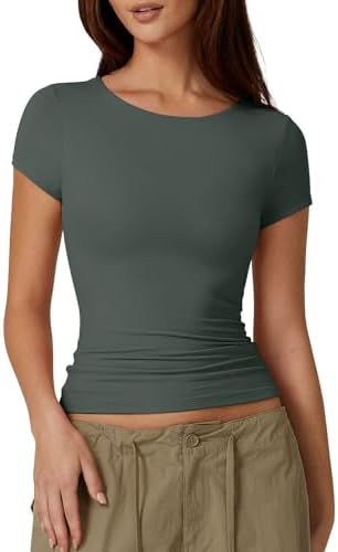 Summer Tops Slim Fit Short Sleeve T Shirts Basic
