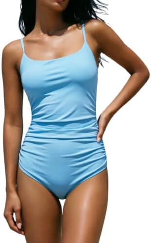 Swimsuits Tummy Control Square Neck Lace Up Back