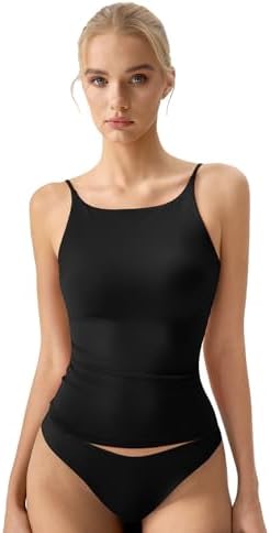 Tank Top Double Lined Boat Neck Adjustable