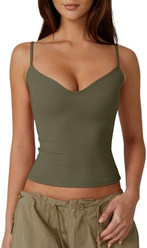 Trendy Top Sexy Deep V Neck Sleeveless Flattering