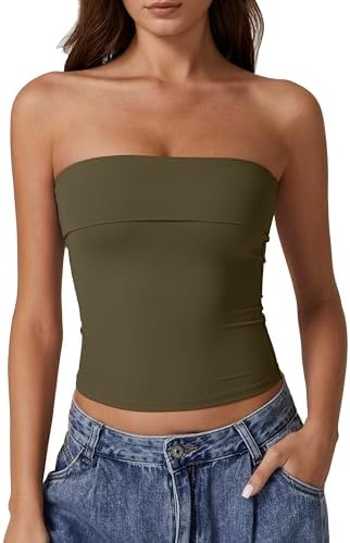 Tube Tops Summer Going Out Strapless Tank Tops