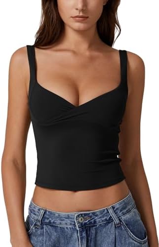 V Neck T-Shirts Going Out Tank Tops Sleeveless Slim