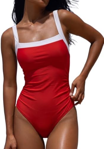 Wide Adjustable Straps Tank One Piece Swimsuit