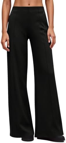 Wide Leg Pants High Waisted Flare Yoga Pant Zipper