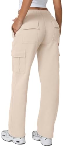 Woman's Elastic Waist Long Pants for Casual Wide